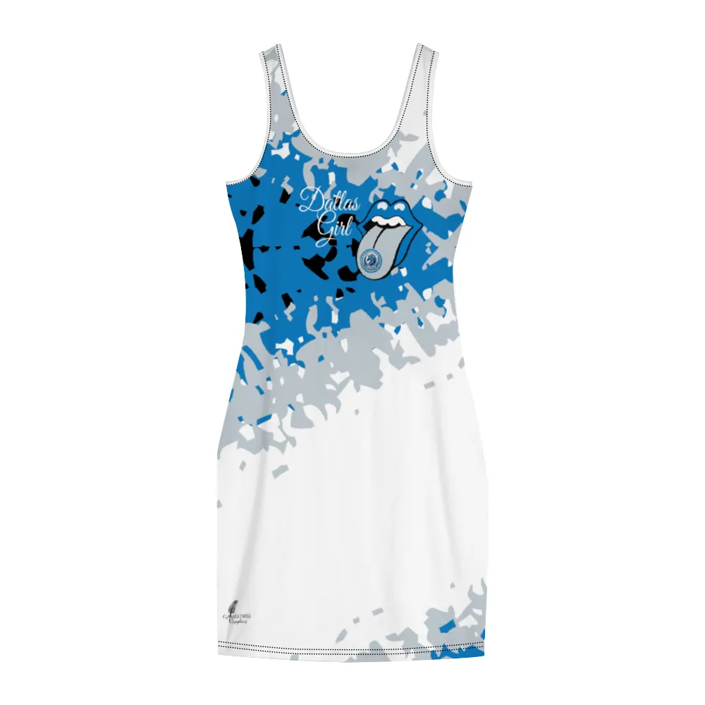 Dallas Basketbsall Ball Women's Tank Dress - White