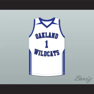 Damian Lillard 1 Oakland High School Wildcats White Basketball Jersey 2