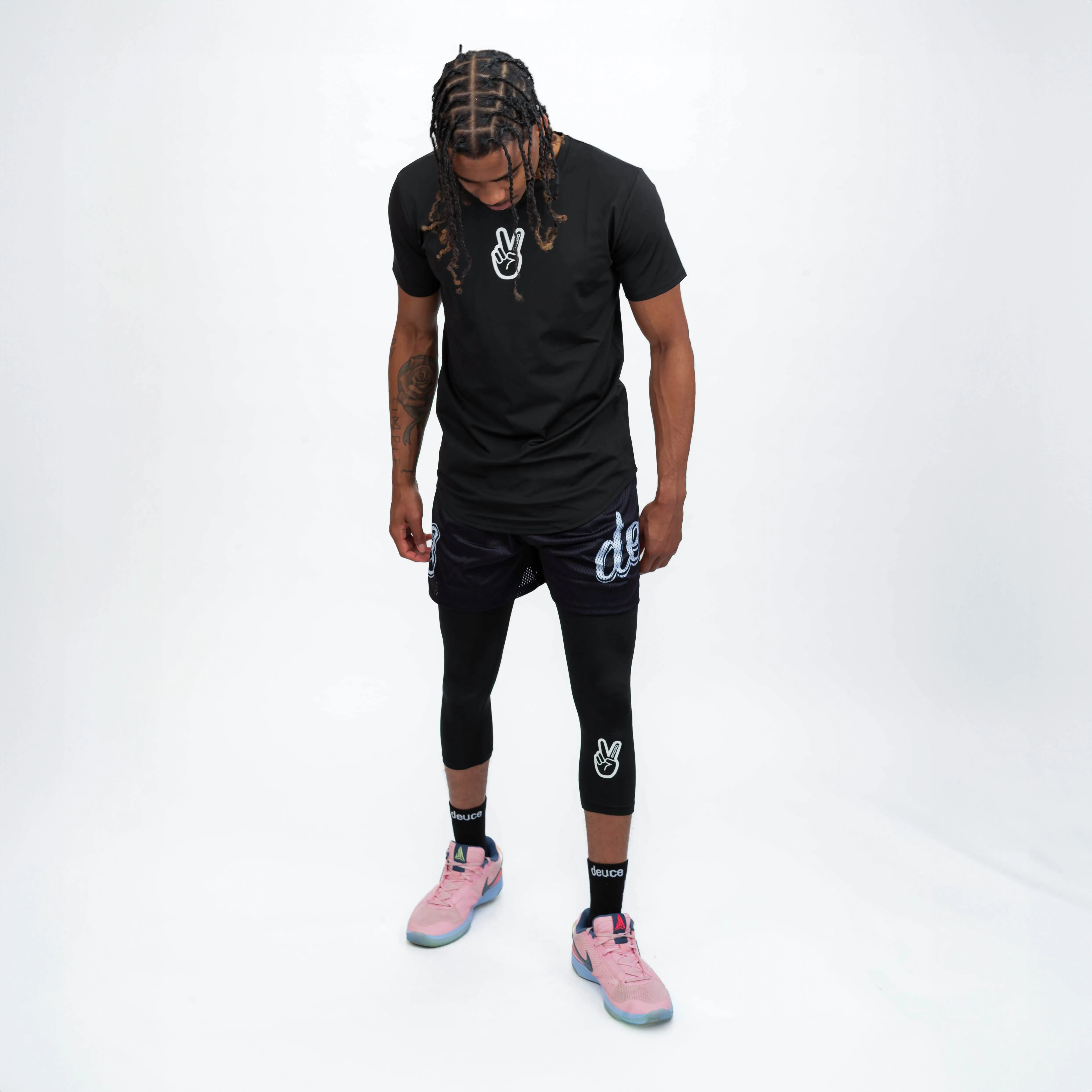 DEUCE 3/4 BASKETBALL TIGHTS | Black