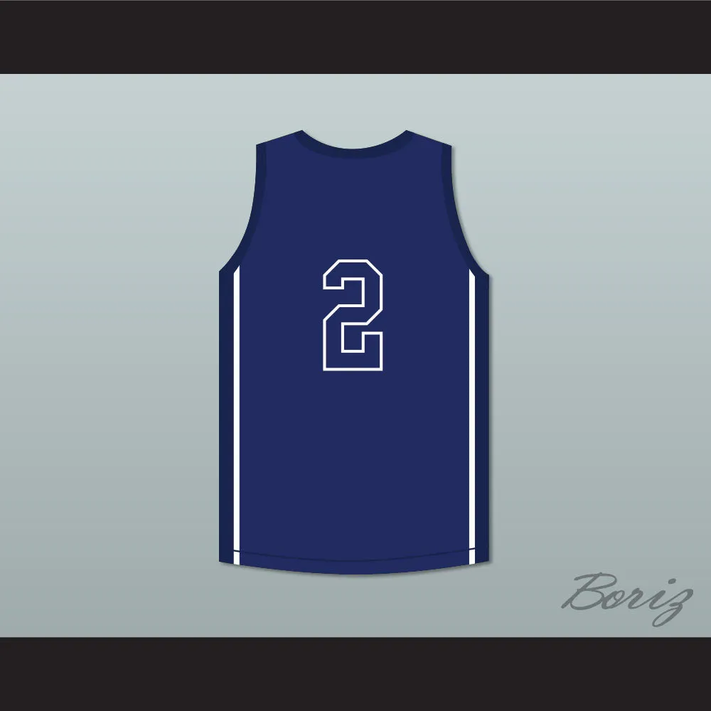Devin Booker 2 Moss Point High School Tigers Blue Basketball Jersey 2