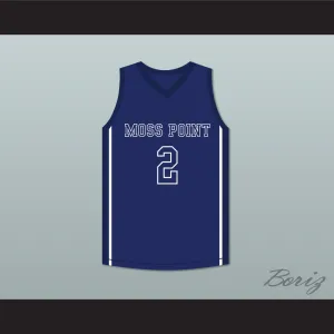 Devin Booker 2 Moss Point High School Tigers Blue Basketball Jersey 2