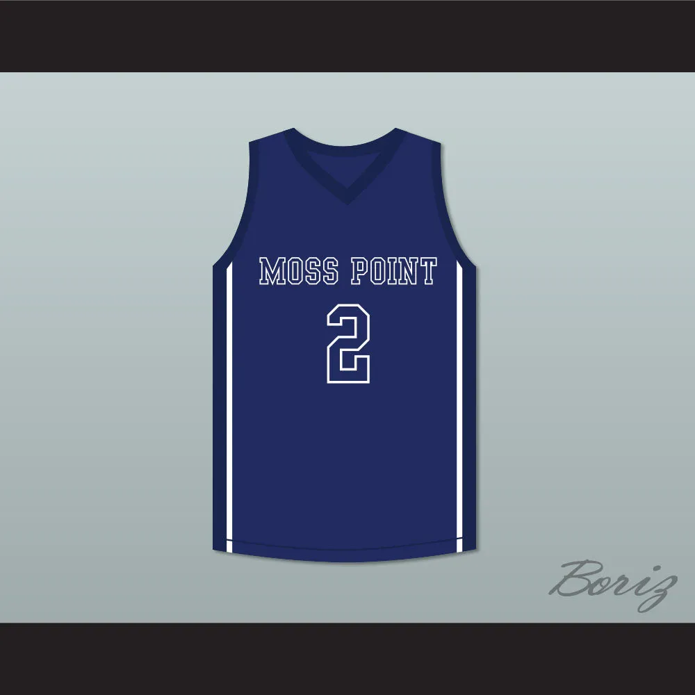 Devin Booker 2 Moss Point High School Tigers Blue Basketball Jersey 2