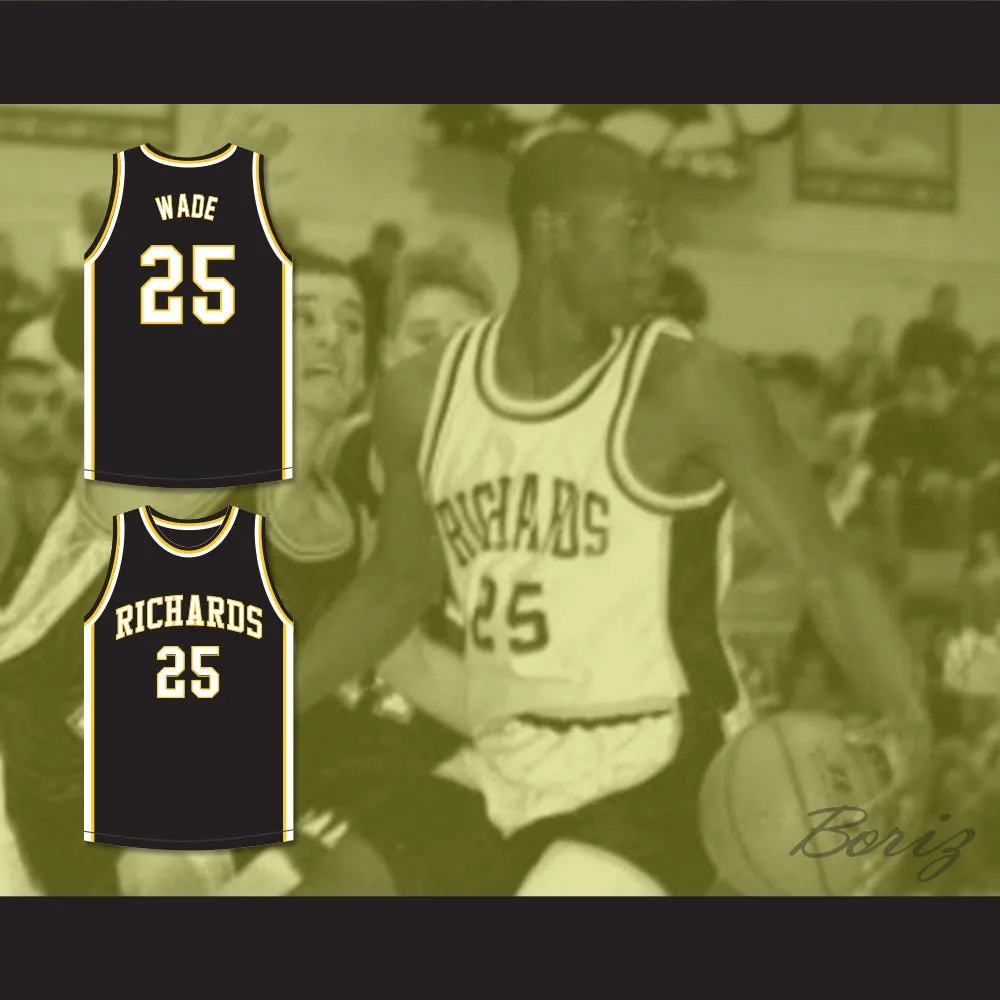 Dwyane Wade 25 Harold L. Richards High School Bulldogs Black Basketball Jersey 4