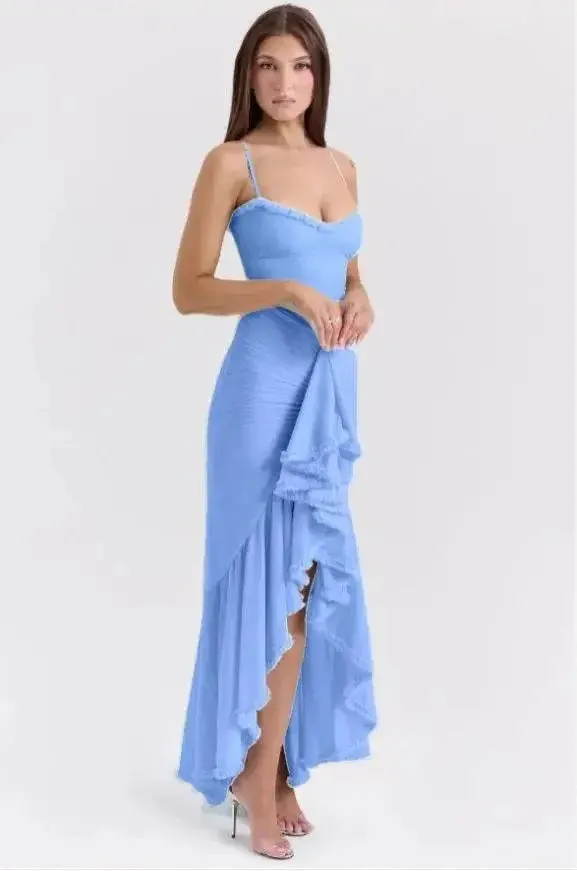 Eleanor |  Women’s Ruffled Spaghetti Strap Dress