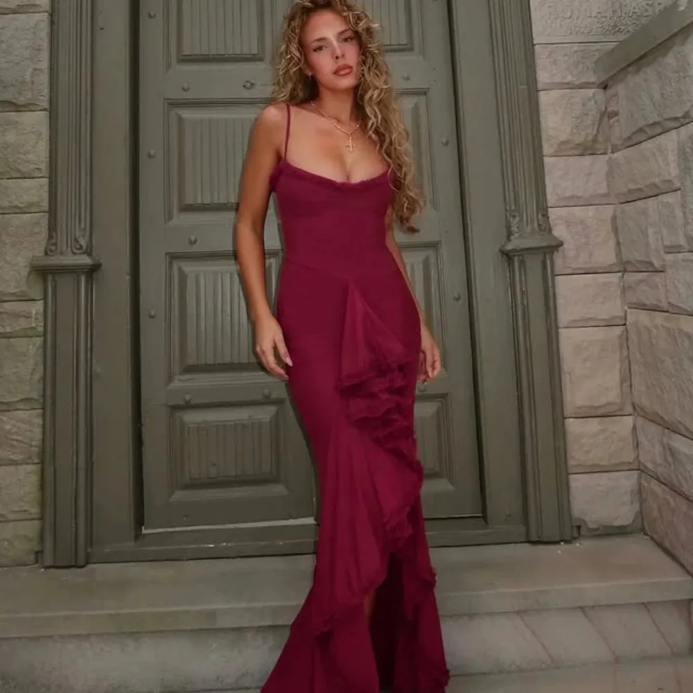 Eleanor |  Women’s Ruffled Spaghetti Strap Dress