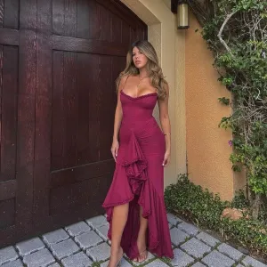 Eleanor |  Women’s Ruffled Spaghetti Strap Dress