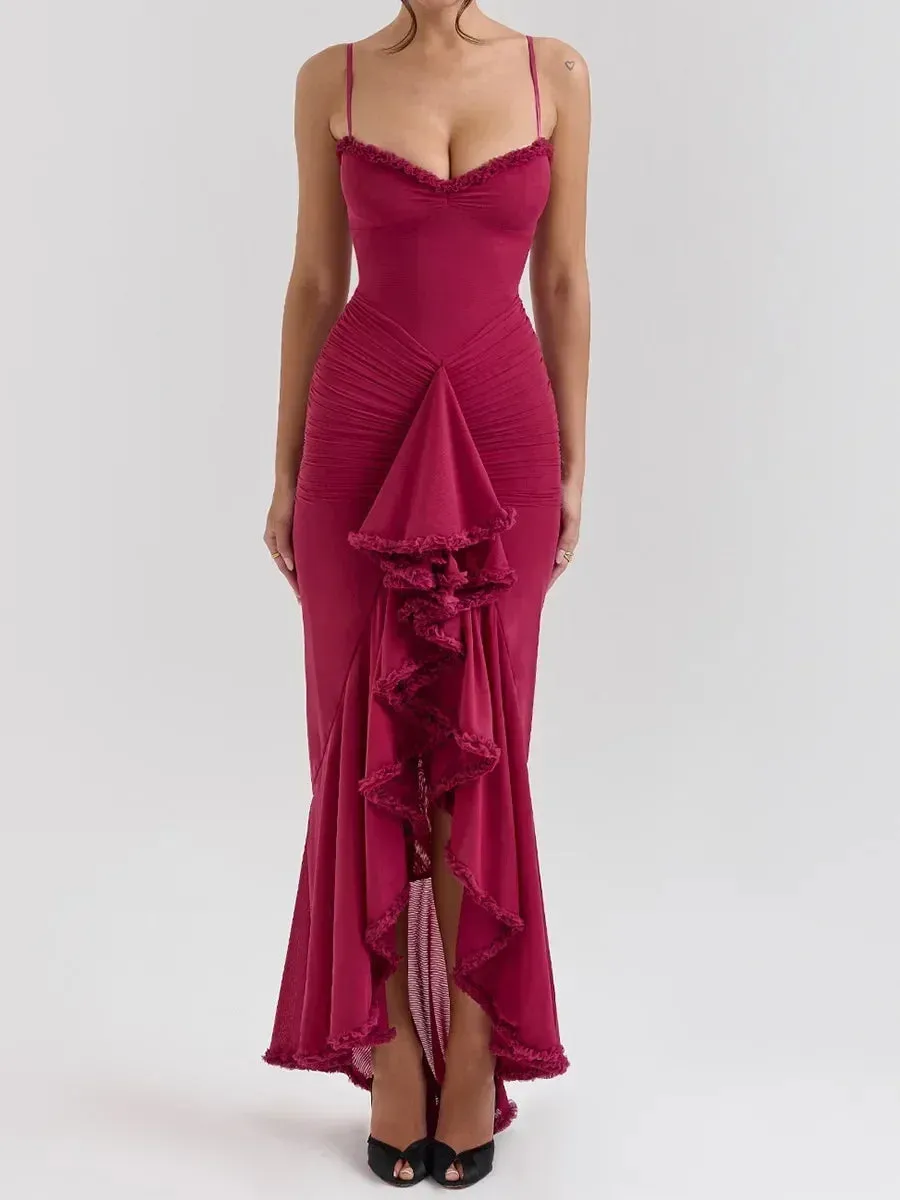Eleanor |  Women’s Ruffled Spaghetti Strap Dress
