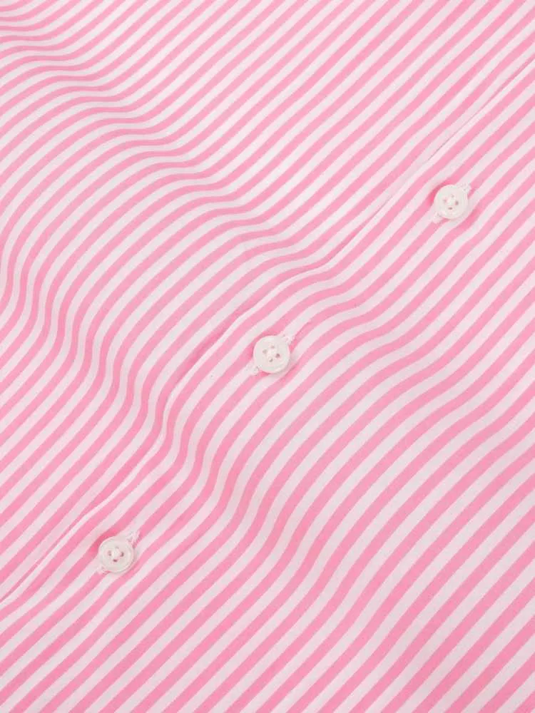 Extreme Cutaway Big Pink Stripes Shirt