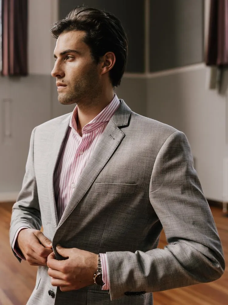 Extreme Cutaway Big Pink Stripes Shirt