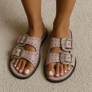 Famous Taylor Swift  Slider Sandals - Lilac