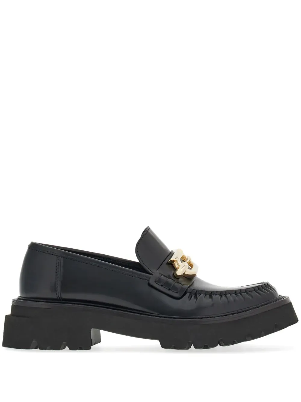 Ferragamo Gancini-buckle leather loafers