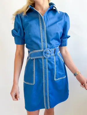Gelso Denim Effect Mini Dress