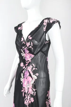 GFF Sheer Rose Print Dress