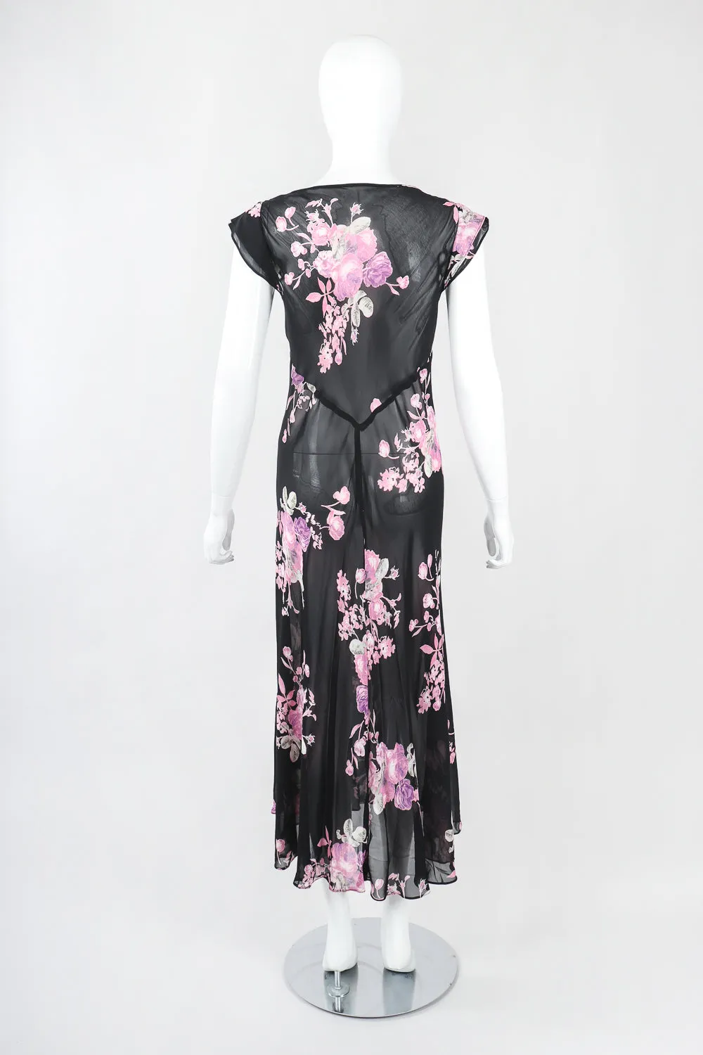 GFF Sheer Rose Print Dress
