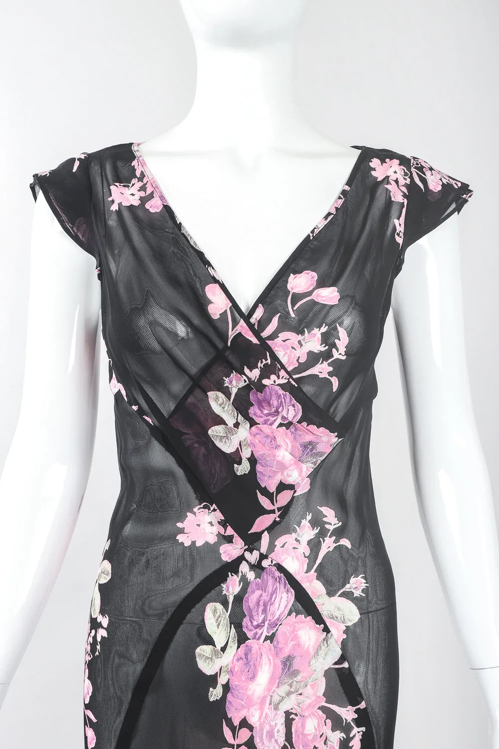 GFF Sheer Rose Print Dress
