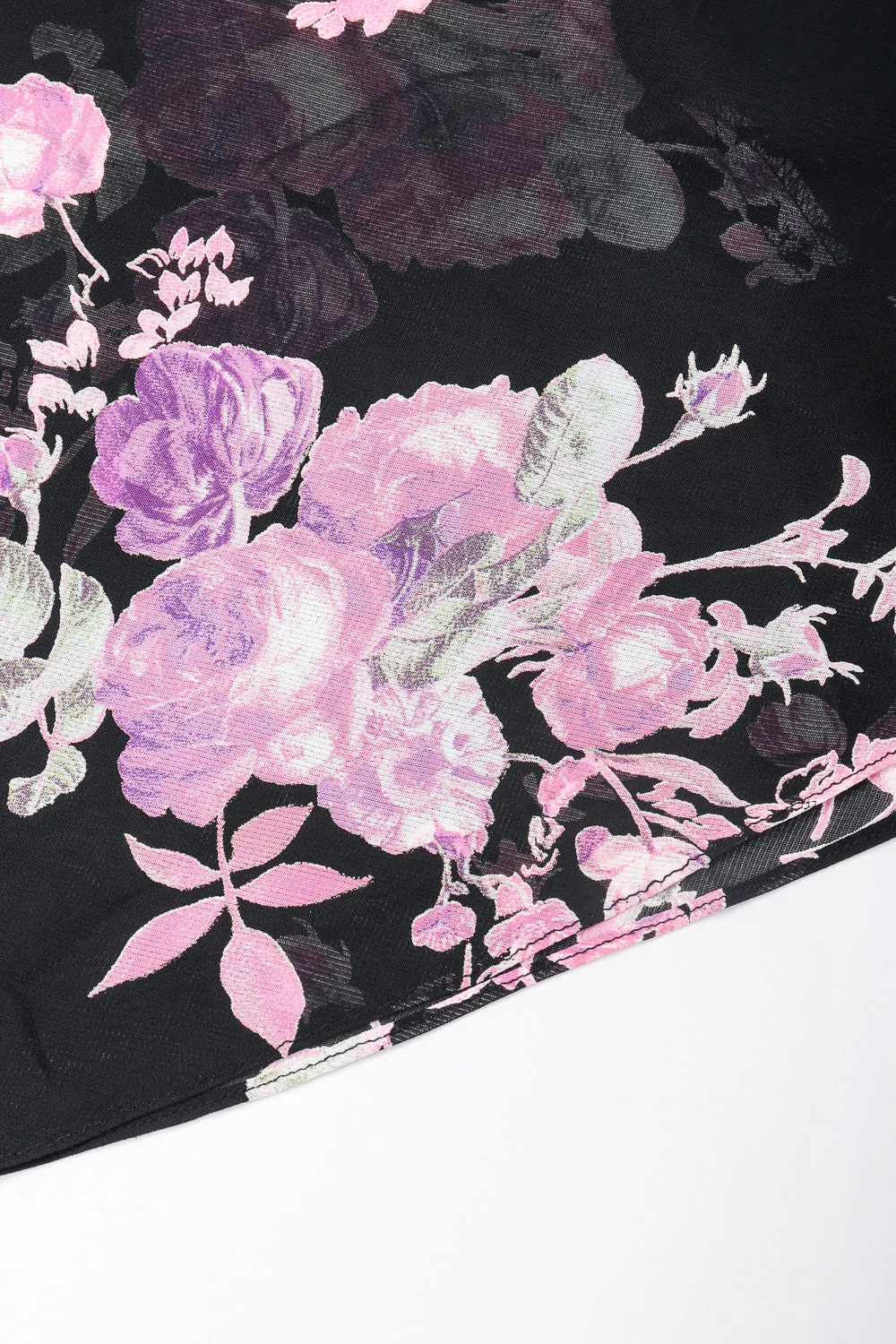 GFF Sheer Rose Print Dress