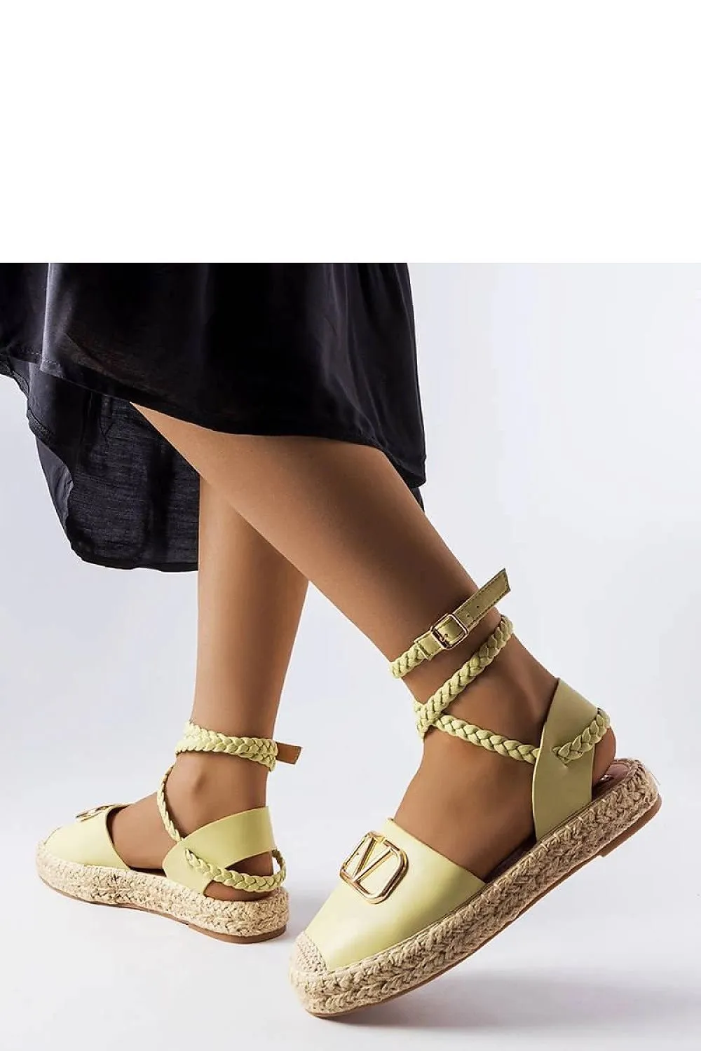 Green tied espadrilles