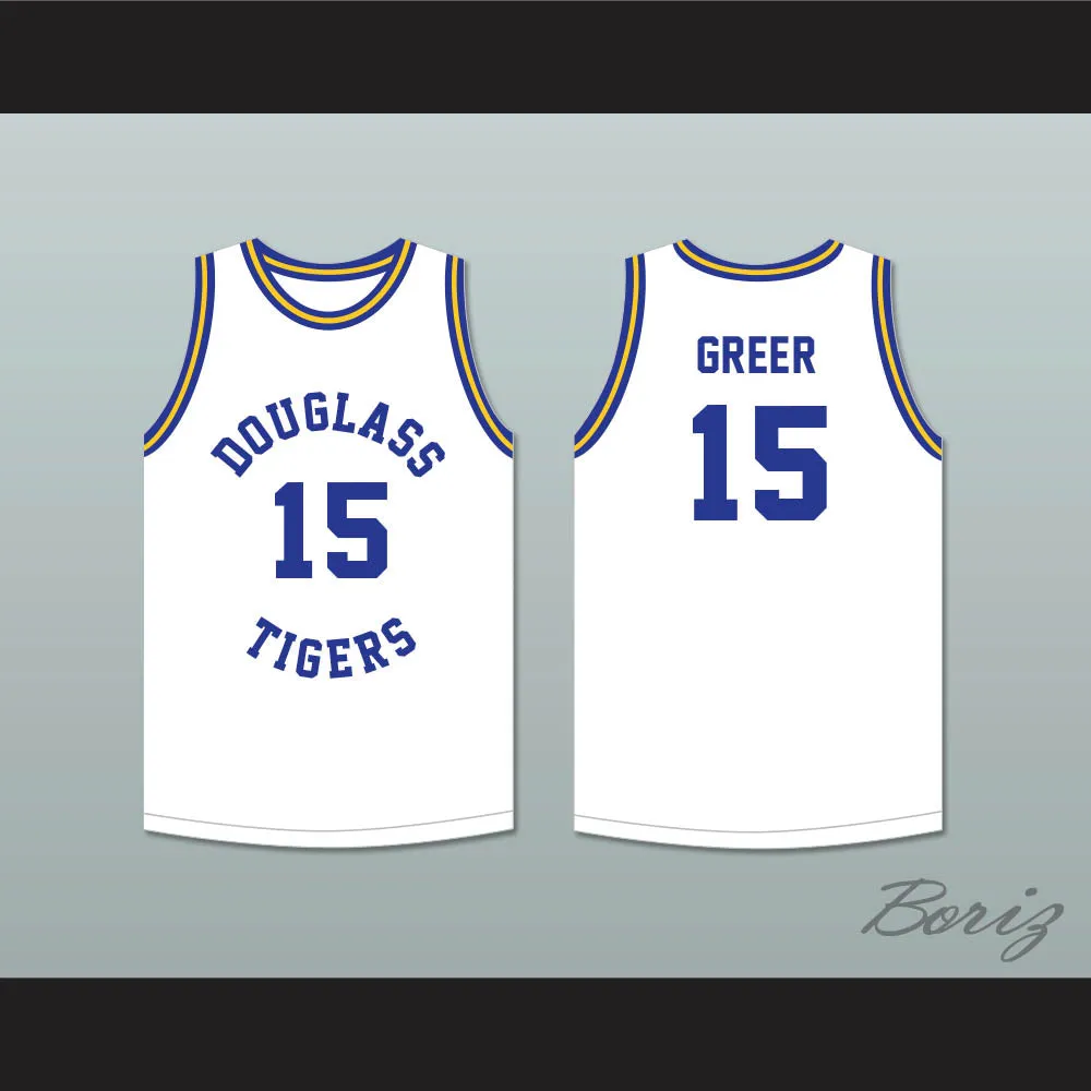 Hal Greer 15 Frederick Douglass Junior and Senior High School Tigers White Basketball Jersey 2