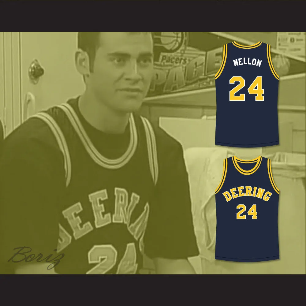 Hang Time Danny Mellon 24 Deering Tornados High School Basketball Jersey