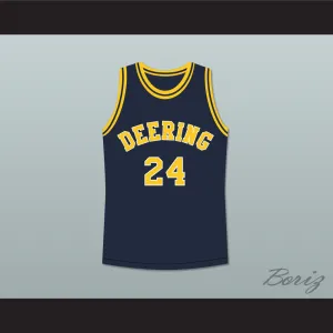 Hang Time Danny Mellon 24 Deering Tornados High School Basketball Jersey