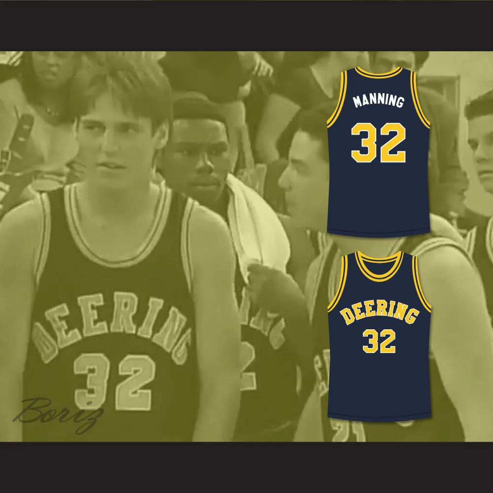 Hang Time Michael Manning 32 Deering Tornados High School Basketball Jersey