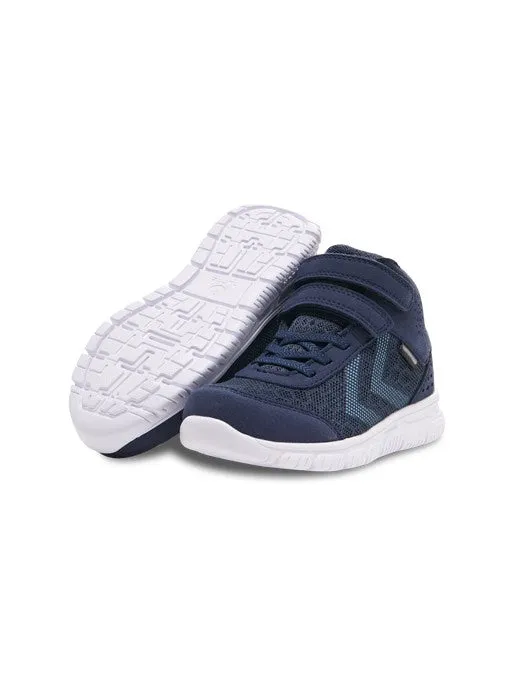 Hummel Crosslite Mid Tex Jr Mid- Cut Black Iris Trainers