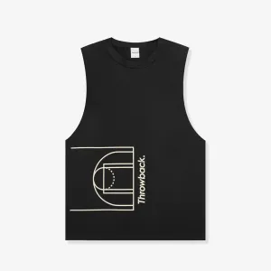 Hybrid Full Court Oversized Tank - Washed Black