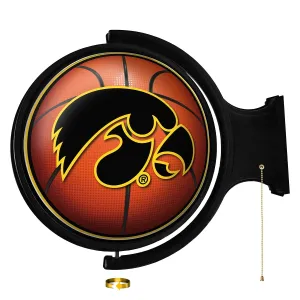 Iowa Hawkeyes: Basketball - Original Round Rotating Lighted Wall Sign