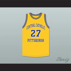 Jack Twyman 27 Central Catholic High School Pittsburgh Vikings Yellow Gold Basketball Jersey