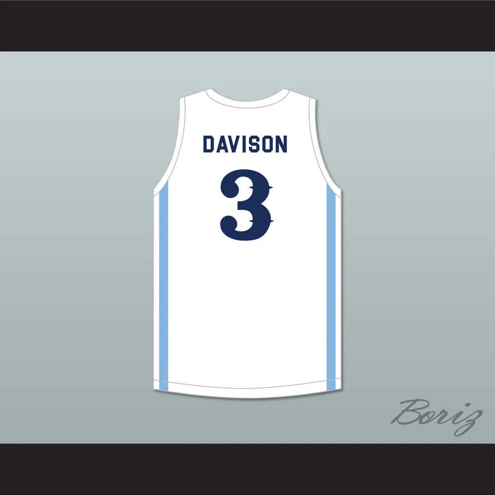 JD Davison 3 Calhoun High School Tigers White Basketball Jersey 2