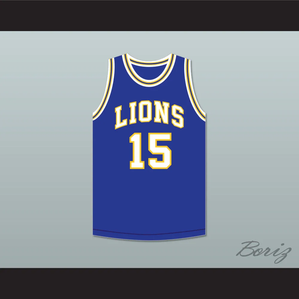 Jeff Hornacek 15 Lyons Township High School Lions Royal Blue Basketball Jersey 1