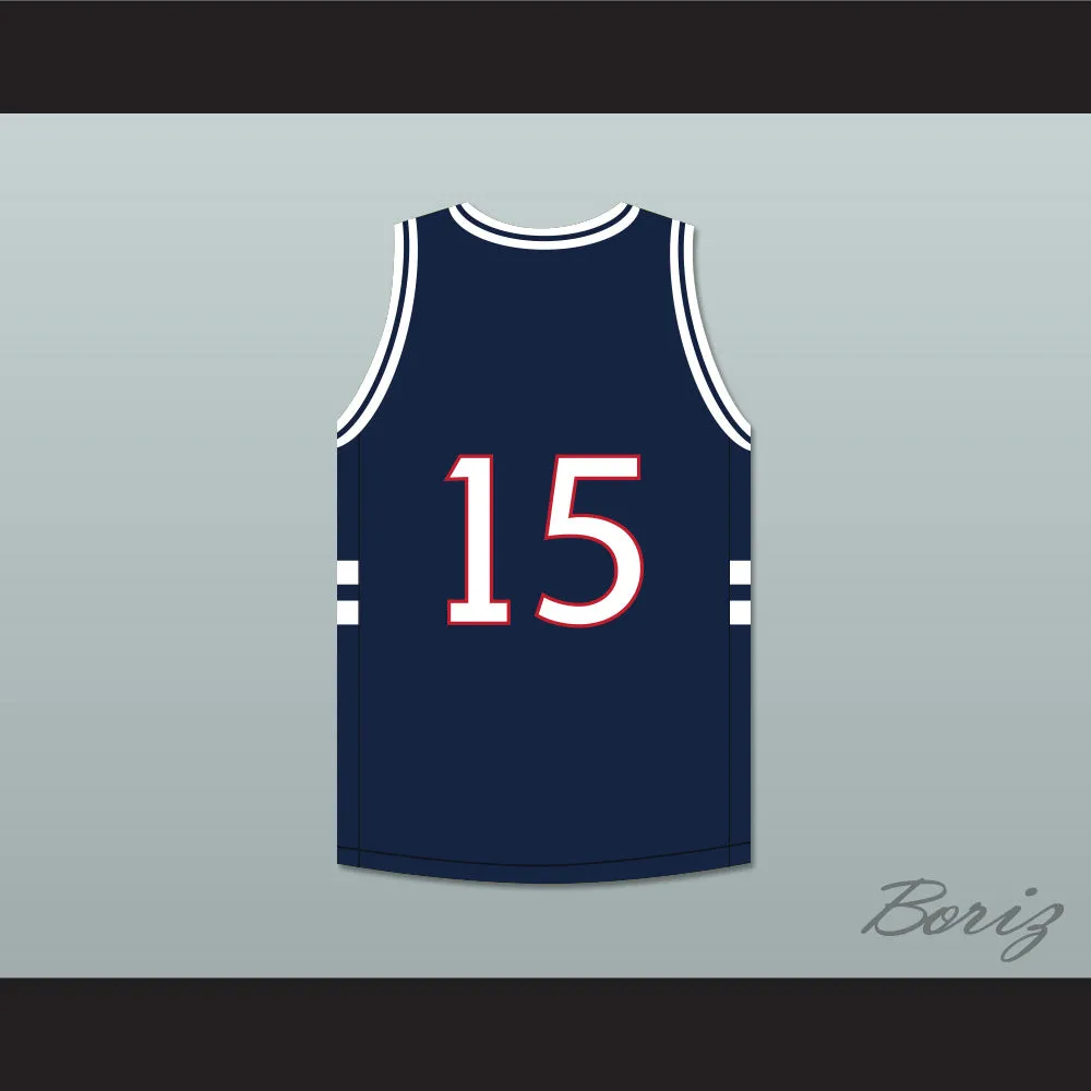 Jermaine Cole 15 Bulldogs High School Navy Blue Basketball Jersey