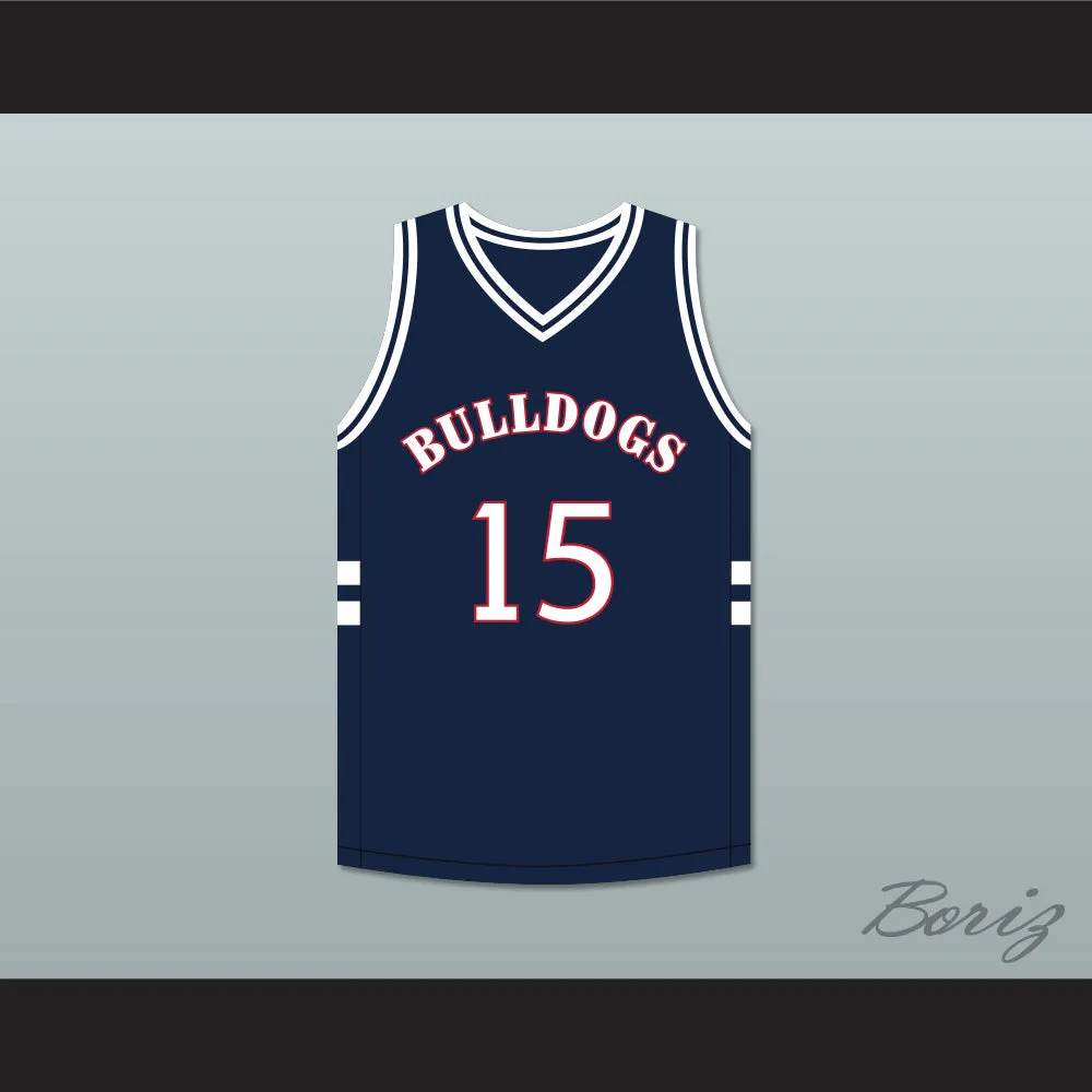 Jermaine Cole 15 Bulldogs High School Navy Blue Basketball Jersey