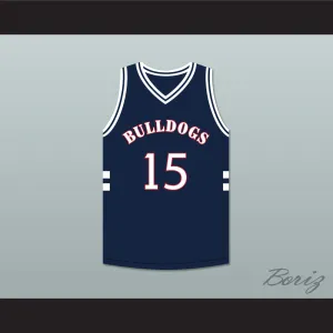 Jermaine Cole 15 Bulldogs High School Navy Blue Basketball Jersey