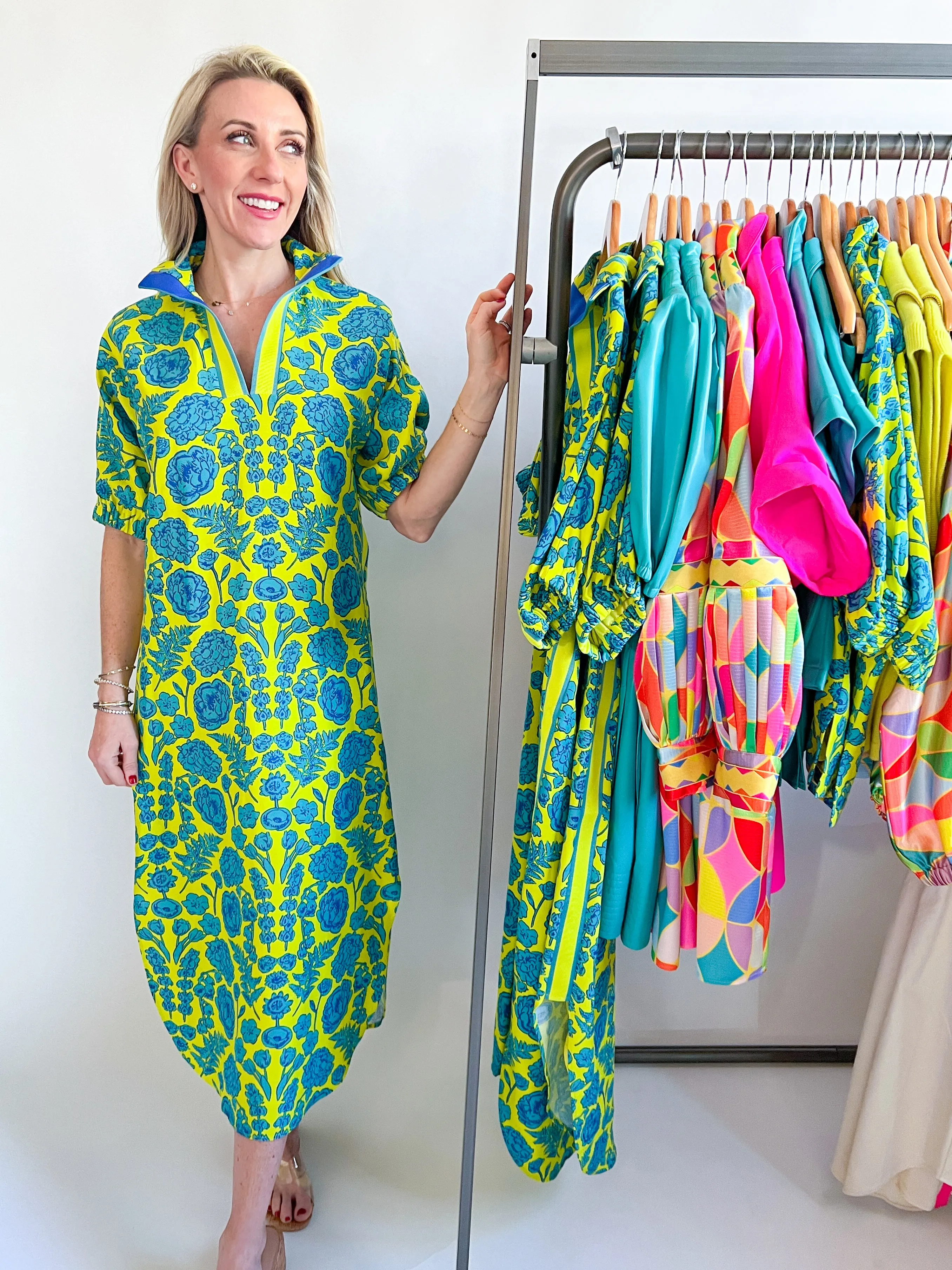 Joy Bouquet Poppy Caftan