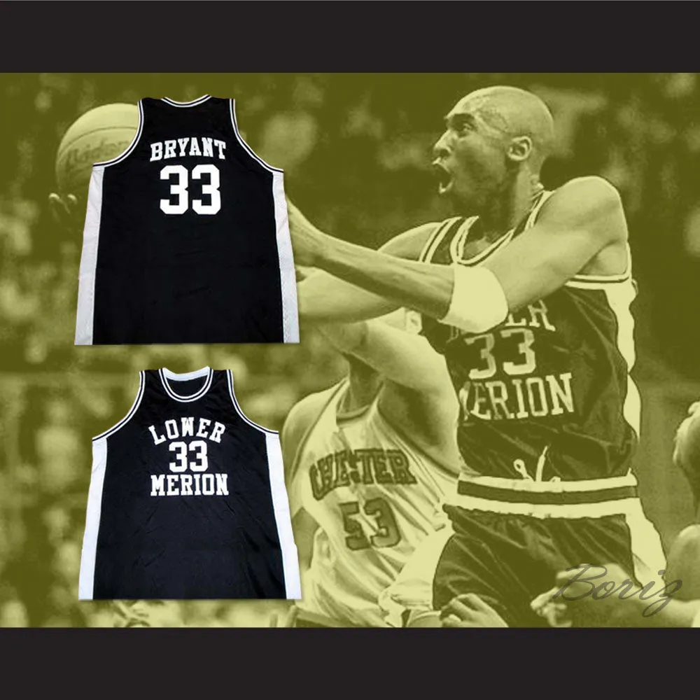 Kobe Bryant 33 Lower Merion High School Aces Black Basketball Jersey