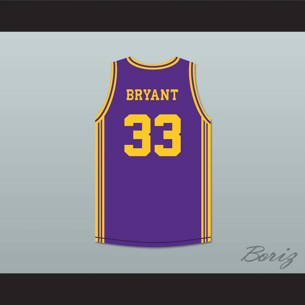 Kobe Bryant 33 Lower Merion High School Aces Purple Basketball Jersey 2