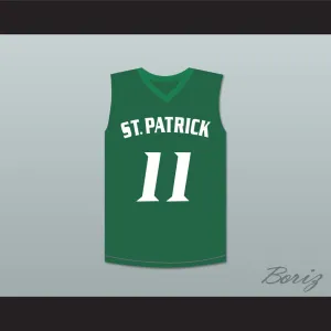 Kyrie Irving 11 St. Patrick High School Green Basketball Jersey