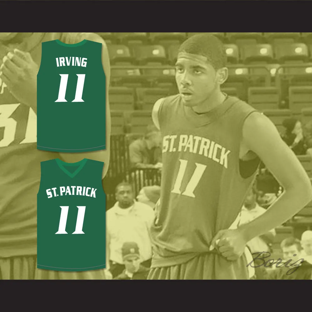Kyrie Irving 11 St. Patrick High School Green Basketball Jersey