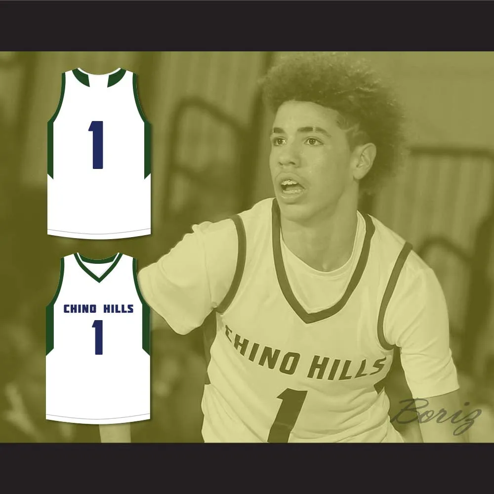 LaMelo Ball 1 Chino Hills High School Huskies White Basketball Jersey 2