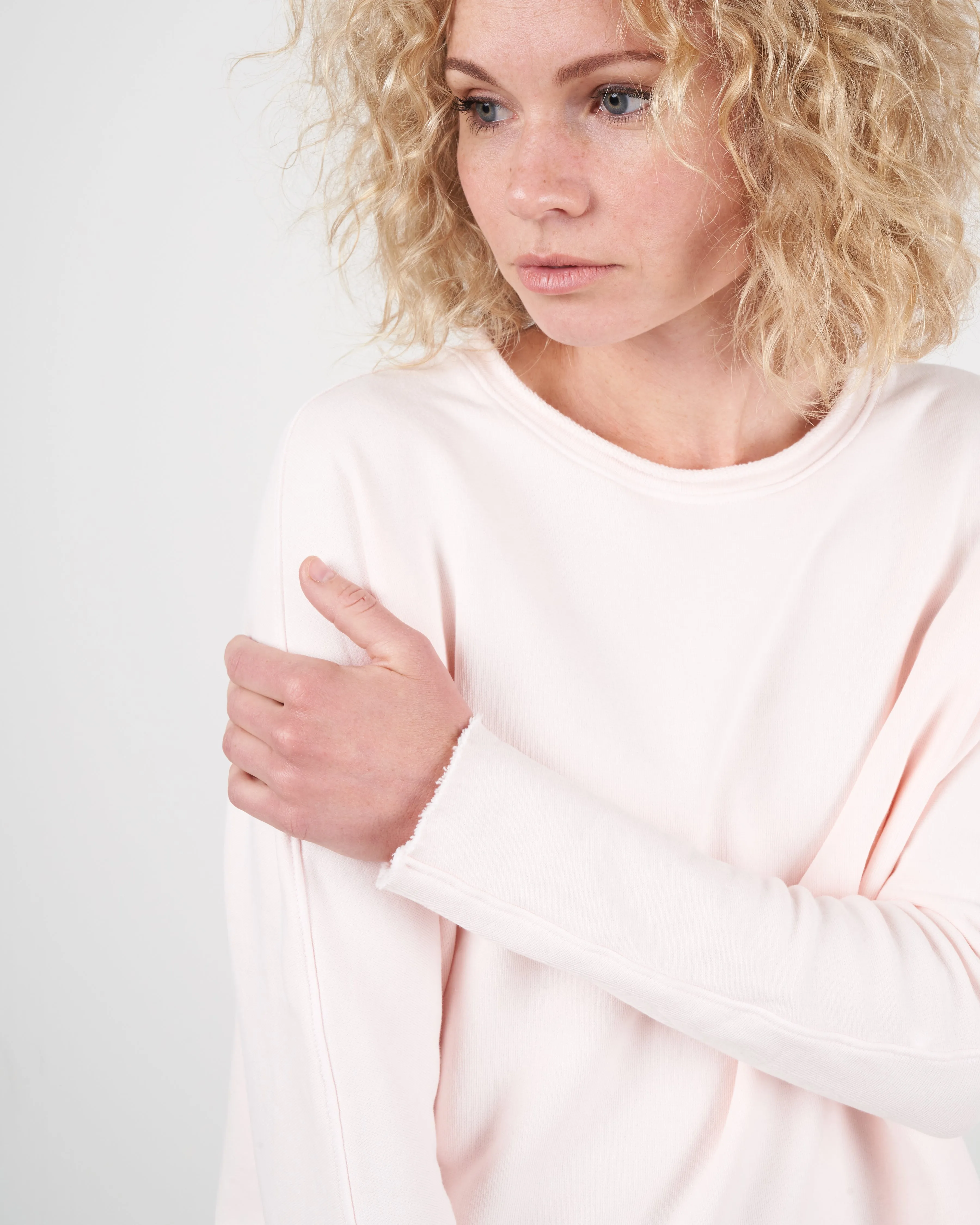 long sleeve funnel neck capelet - ballet slipper