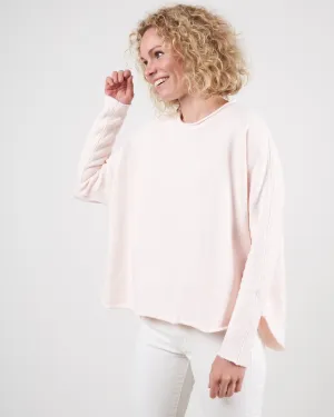 long sleeve funnel neck capelet - ballet slipper