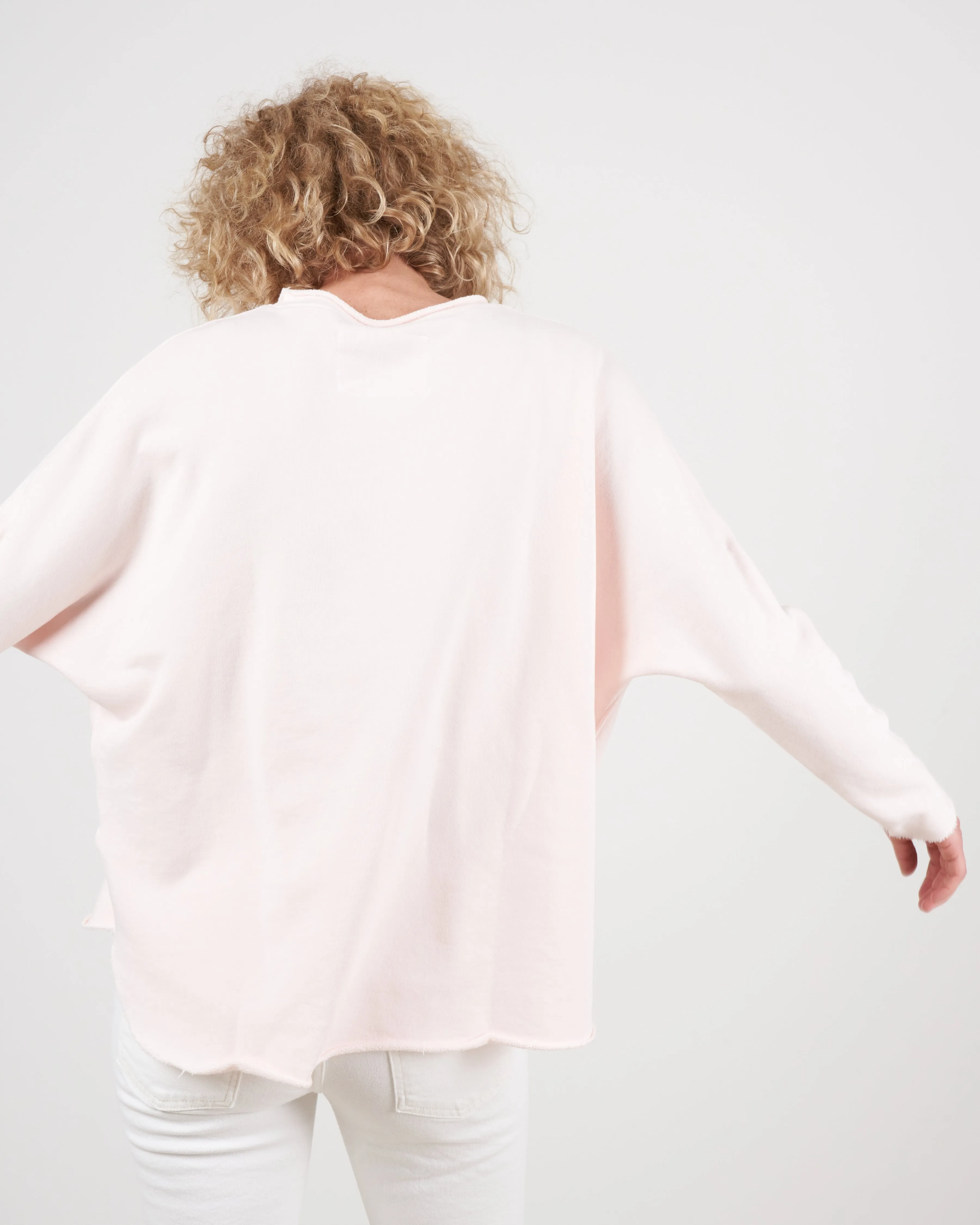 long sleeve funnel neck capelet - ballet slipper