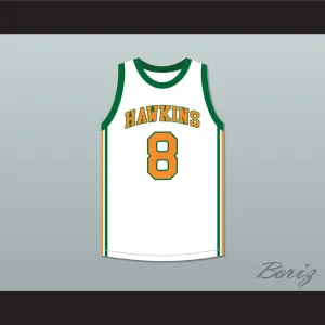 Lucas Sinclair 8 Hawkins High School Tigers White Basketball Jersey 1
