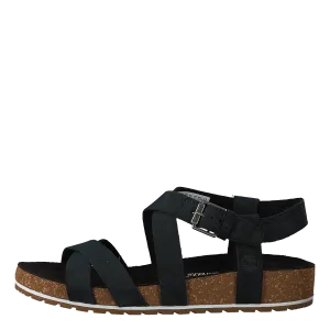 Malibu Waves Ankle Sandal Jet Black Naturebuck