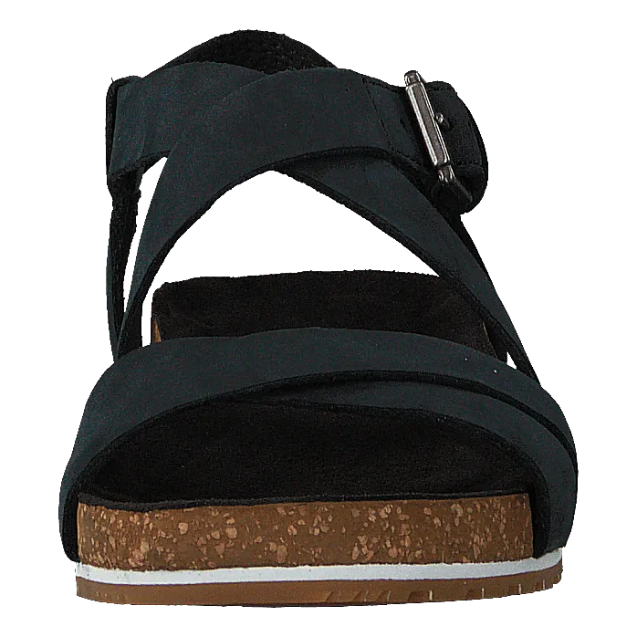 Malibu Waves Ankle Sandal Jet Black Naturebuck