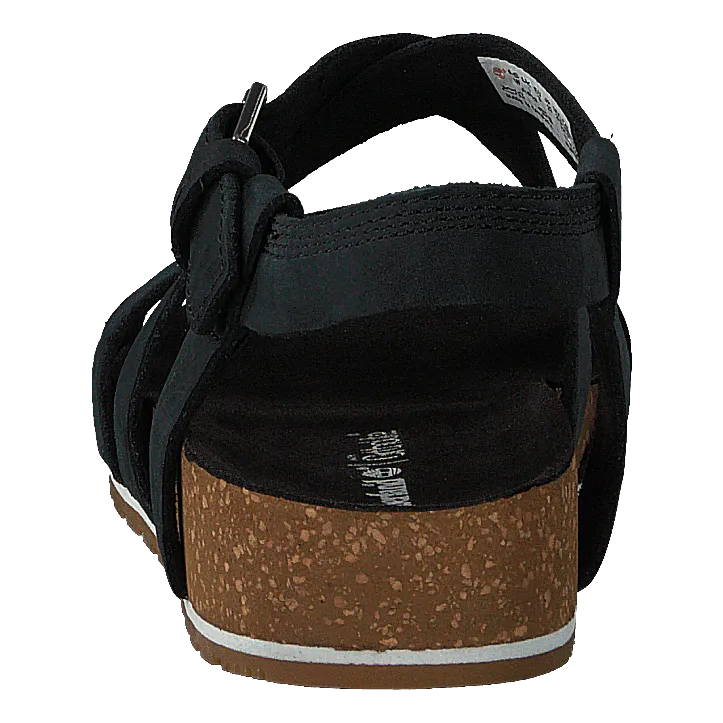 Malibu Waves Ankle Sandal Jet Black Naturebuck