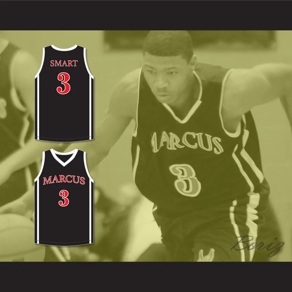 Marcus Smart 3 Edward S. Marcus High School Marauders Black Basketball Jersey 2