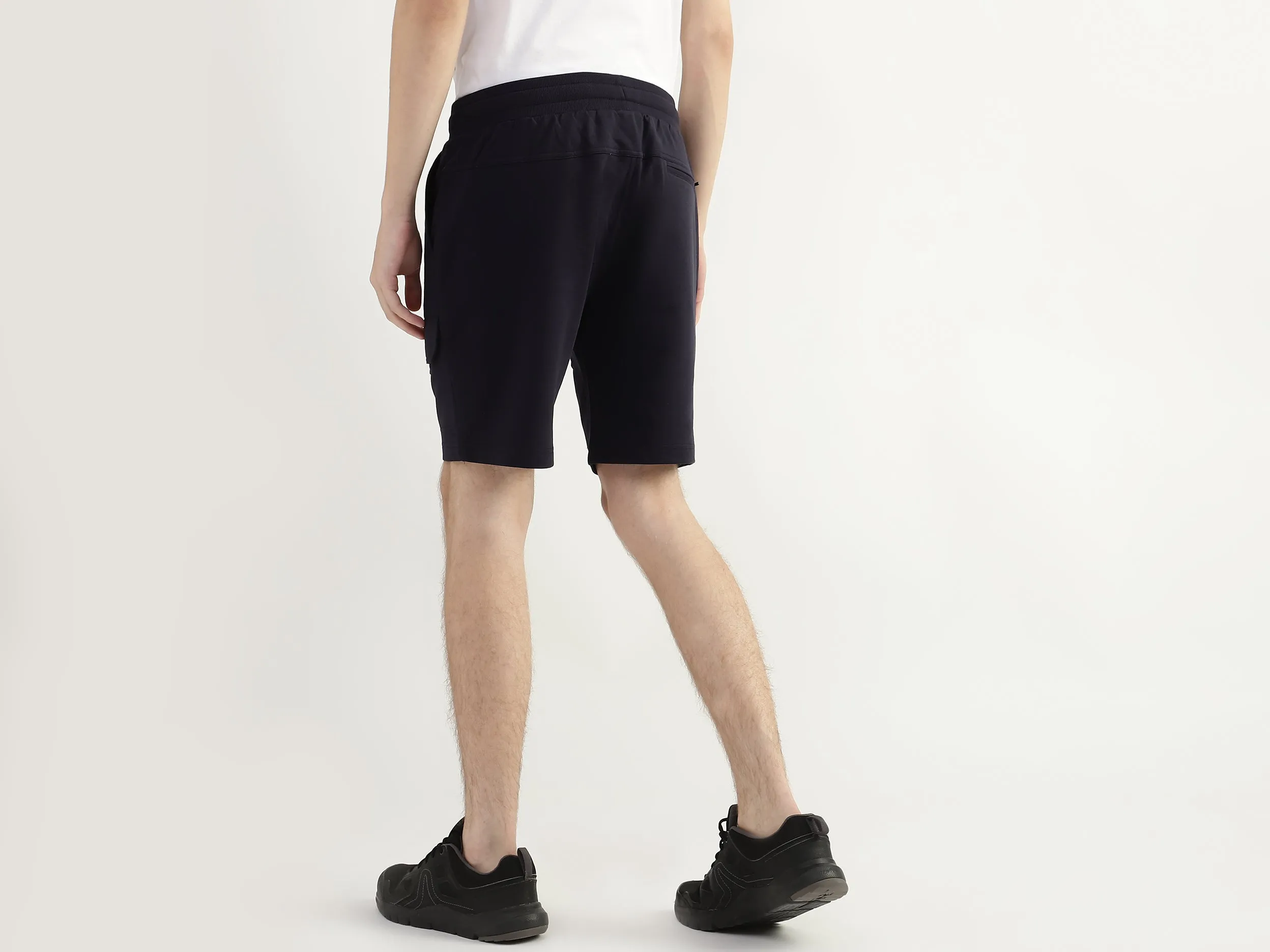 Men Solid Regular Fit Shorts