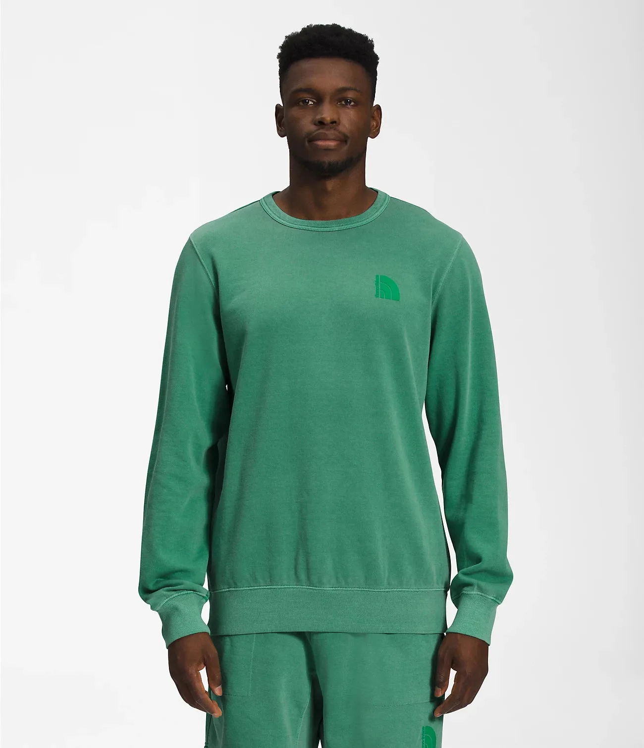 Men's The North Face | Garment Dye Crew | Deep Grass Green